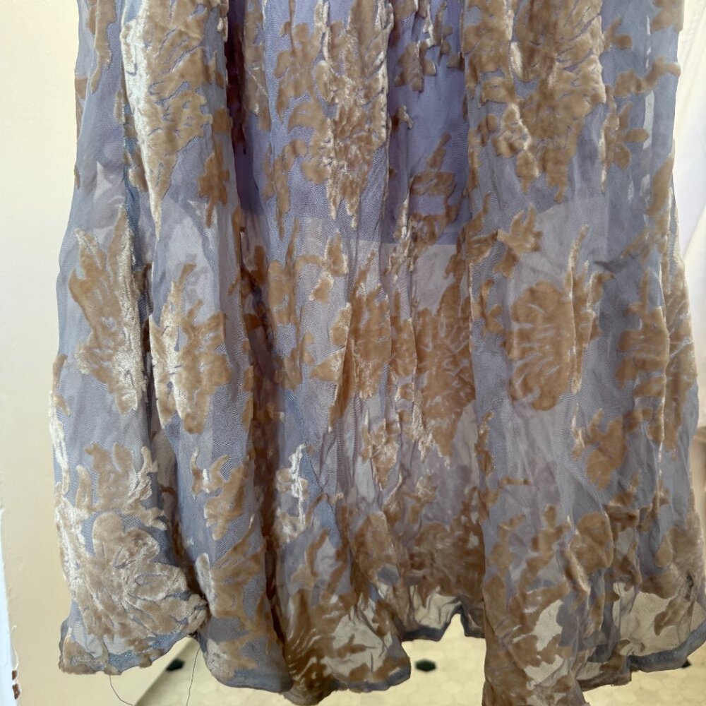 Rat & Boa Athena Velvet Burnout Slip Dress XS Lavender Floral - Picture 4 of 7
